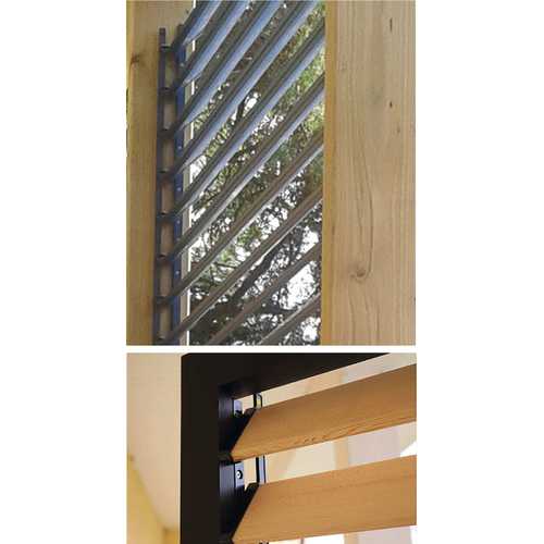 KIT POUR 5 LAMES ORIENTABLES ALU 18 MM TYPE BRISE-SOLEIL