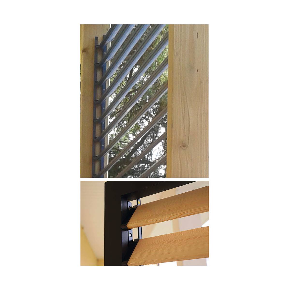 KIT POUR 5 LAMES ORIENTABLES ALU 18 MM TYPE BRISE-SOLEIL