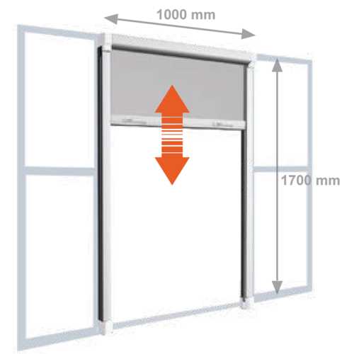 MOUSTIQUAIRE ENROULABLE Larg.1000 mm x H.1700 mm