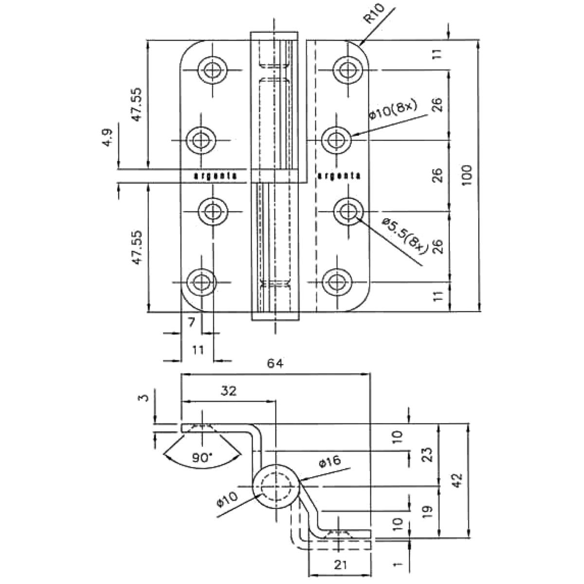 PAUMELLE COUDÉE INOX ARGENTA