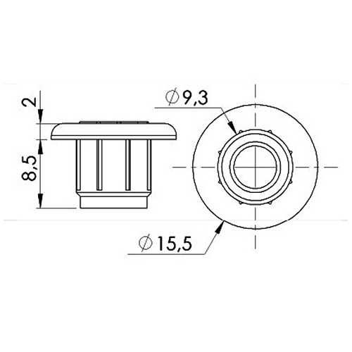 BOUCHON DE PAUMELLE UNIVERSELLE NON NF