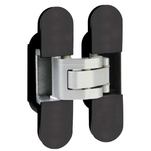 CHARNIÈRE INVISIBLE RÉGLABLE 95x23 60kg NOIR MAT