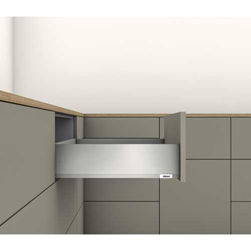 TIROIR MERIVOBOX K COMPLET SANS FACADE BLANC SOIE 40kg L=550mm