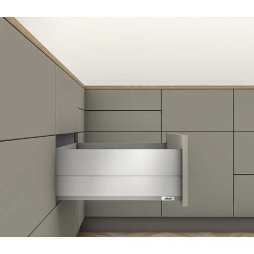 TIROIR BOX CAP MERIVOBOX E COMPLET SANS FACADE GRIS ORION 40kg L=600mm