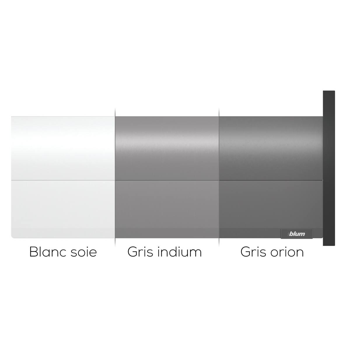 TIROIR BOX CAP MERIVOBOX E COMPLET SANS FACADE BLANC SOIE 70kg L=550mm