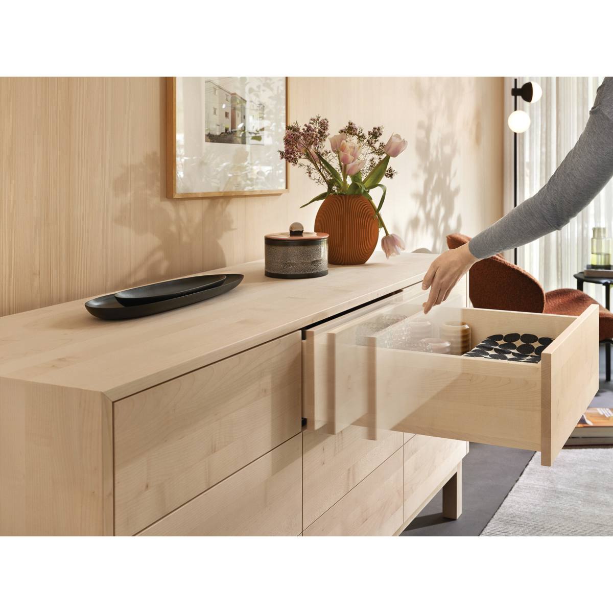 COULISSE SORTIE TOTALE TANDEM 30 KG/600mm AVEC TIP-ON