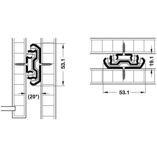 COULISSE SORTIE TOTALE A BILLES 75 KG/800 MM