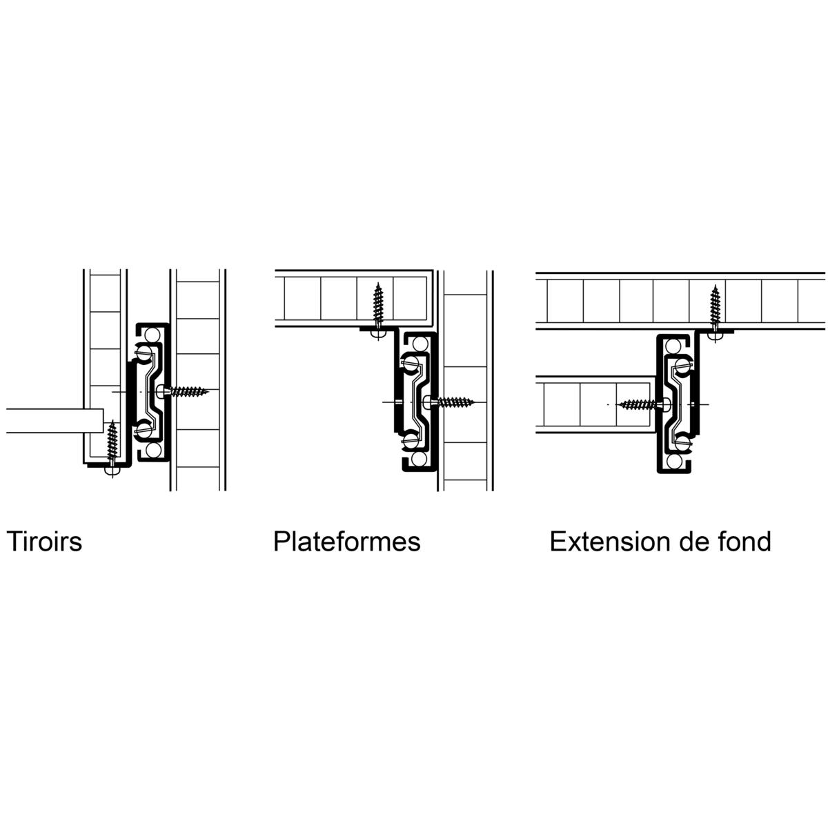 ÉQUERRE DE MONTAGE POUR COULISSES 450