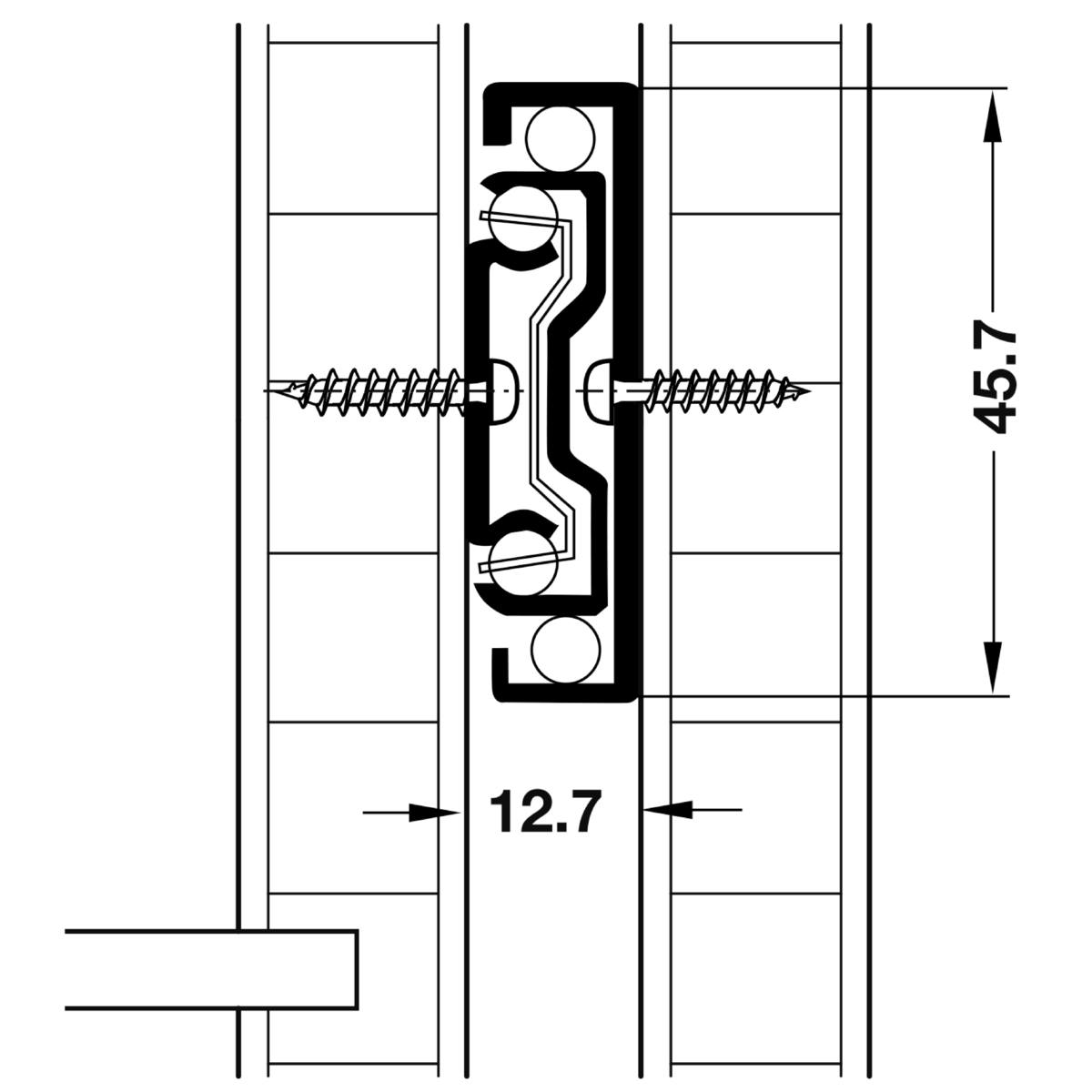 COULISSE A BILLES 400 MM SORTIE TOTALE ET AMORTISSEMENT 3832EC