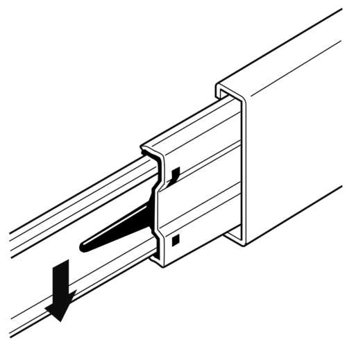 COULISSE A BILLES 400 MM SORTIE TOTALE ET AMORTISSEMENT 3832EC