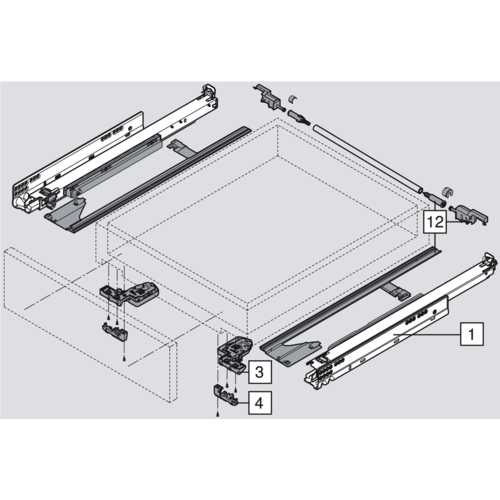 COULISSE MOVENTO 650 MM 60 KG AVEC BLUMOTION