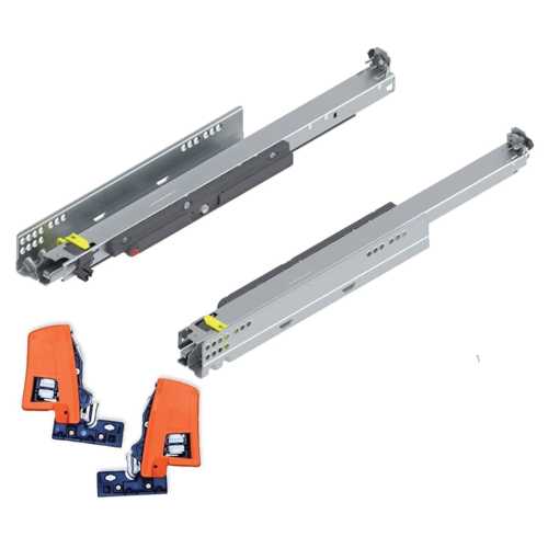 COULISSE MOVENTO 550 MM 60 KG AVEC TIP-ON