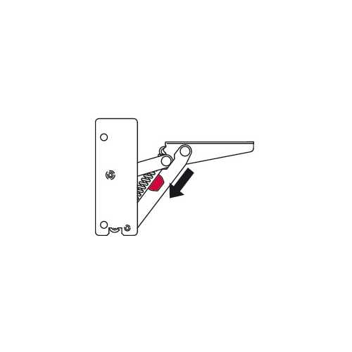 FERRURE DROITE POUR PORTE RELEVABLE