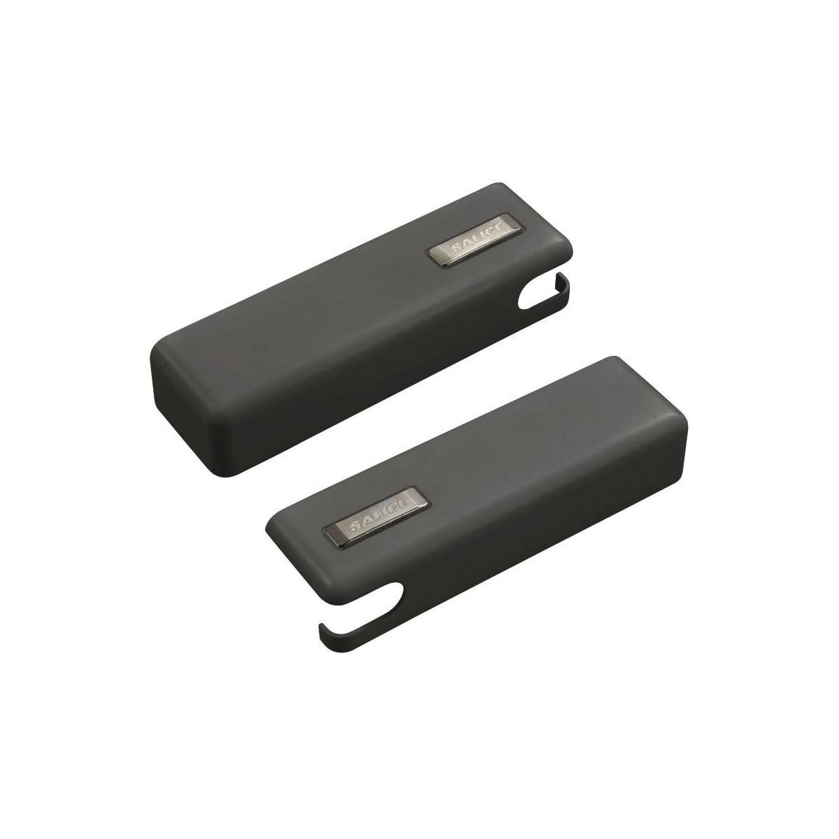 PAIRE DE CACHES WIND NOIR MÉTALLISÉ MAT