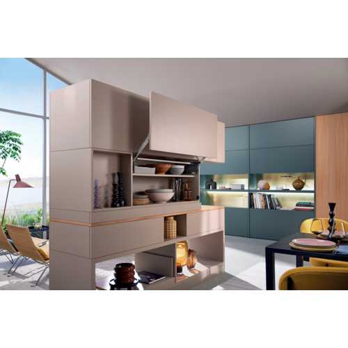 KIT AVENTOS 1 PORTE HL-TOP Ht 300-389 POIDS DE FACADE 1,5-9KG CACHE GRIS CLAIR