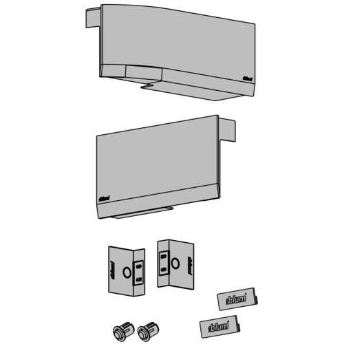 SET CACHES GRIS FONCÉ POUR AVENTOS HL TOP SERVO-DRIVE