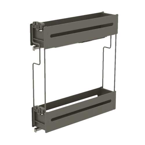 PORTE BOUTEILLES RANGE EPICE 15CM SORTIE TOTALE- TOLE ANTHRACITE