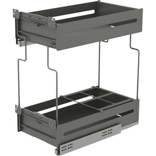 PORTE BOUTEILLES RANGE EPICE 30 CM SORTIE TOTALE- TOLE ANTHRACITE