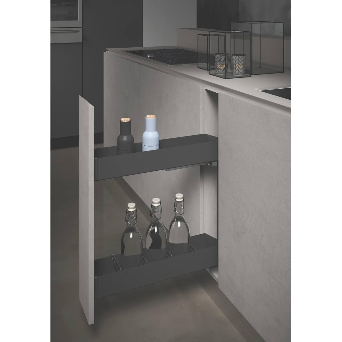 PORTES-BOUTEILLES ET CONSERVES 150 MM GRIS ORION