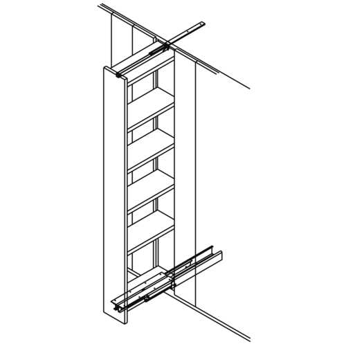 COULISSE POUR ARMOIRE COULISSANTE 550 MM
