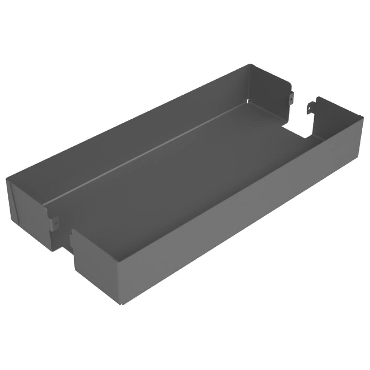 PANIER TÔLE 250 MM GRIS ORION POUR ARMOIRE COULISSANTE