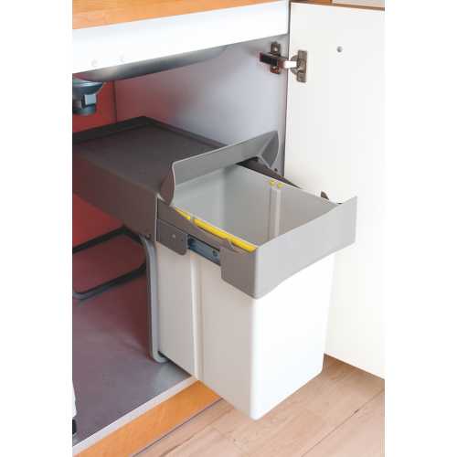 POUBELLE 20L GRISE