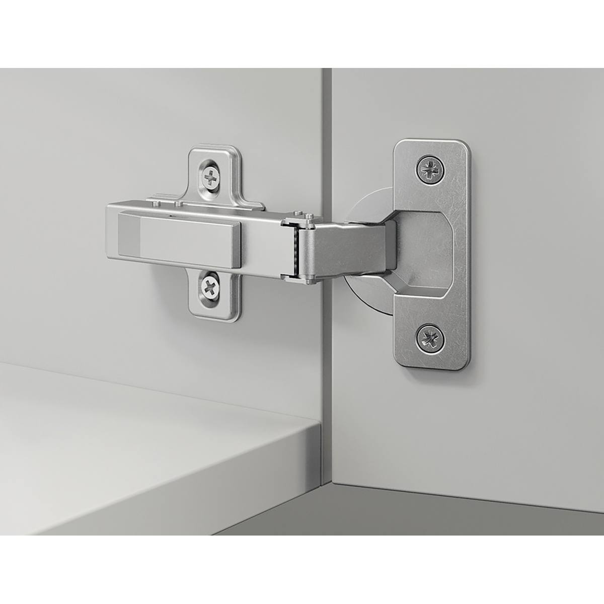 CHARNIÈRE 110° AVEC AMORTISSEUR METALLA SM KOMBI À VISSER/EN APPLIQUE