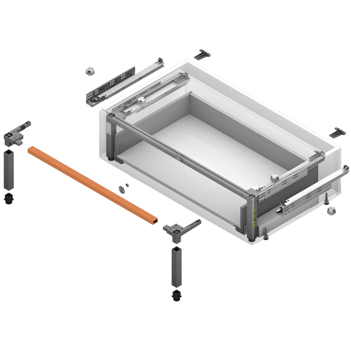 PROFIL TRANSVERSAL GRIS ORION POUR SPACE STEP