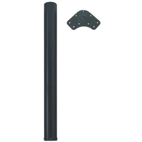PIED ROND NOIR Ø 60 X 710 MM