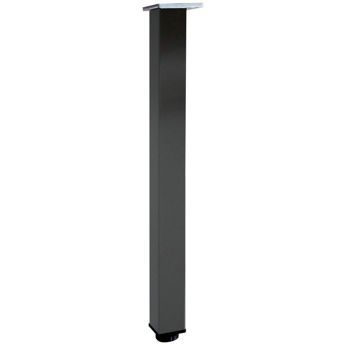 PIED DE TABLE CARRÉ INOX BROSSÉ