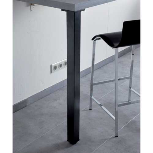 PIED DE TABLE CARRÉ INOX BROSSÉ