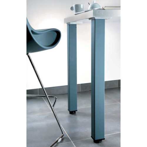 PIED DE TABLE CARRÉ INOX BROSSÉ