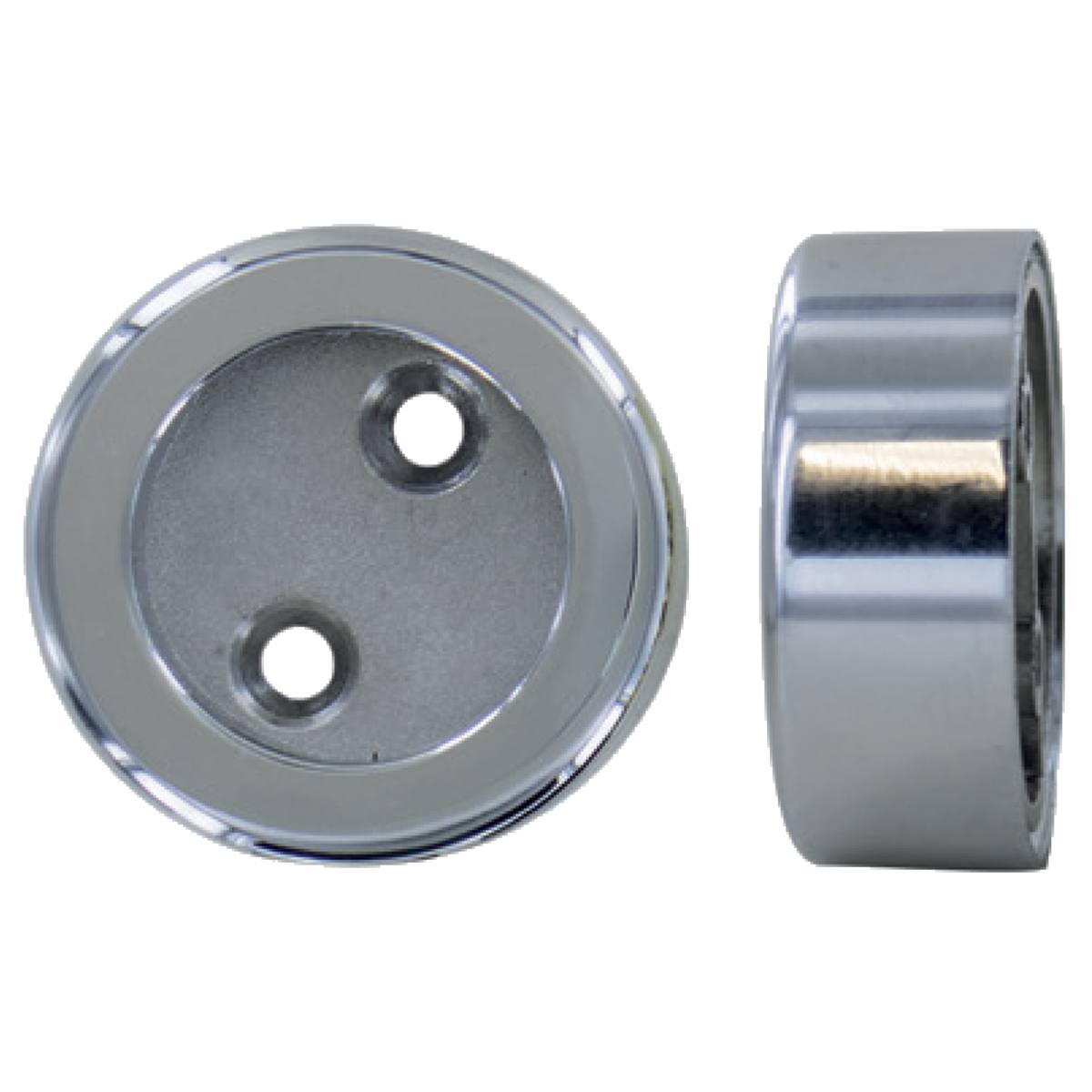 PAIRE NAISSANCES AVEC ENJOLIVEURS POUR TUBE ROND D 18 MM CHROME