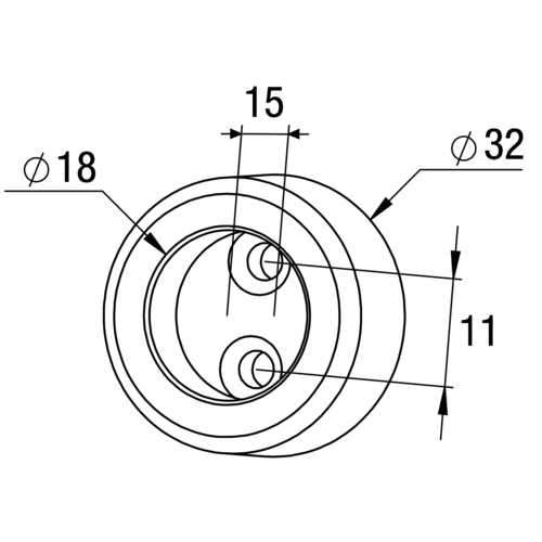 PAIRE NAISSANCES AVEC ENJOLIVEURS POUR TUBE ROND D 18 MM CHROME