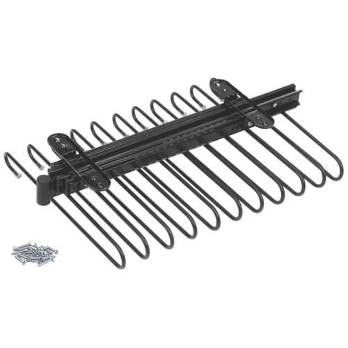 PORTE-PANTALON HACK EXTRACTIBLE SOUS TABLETTE. 11 SUPPORTS NOIR