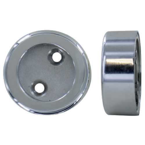 PAIRE NAISSANCES AVEC ENJOLIVEURS POUR TUBE ROND D 20 MM CHROME