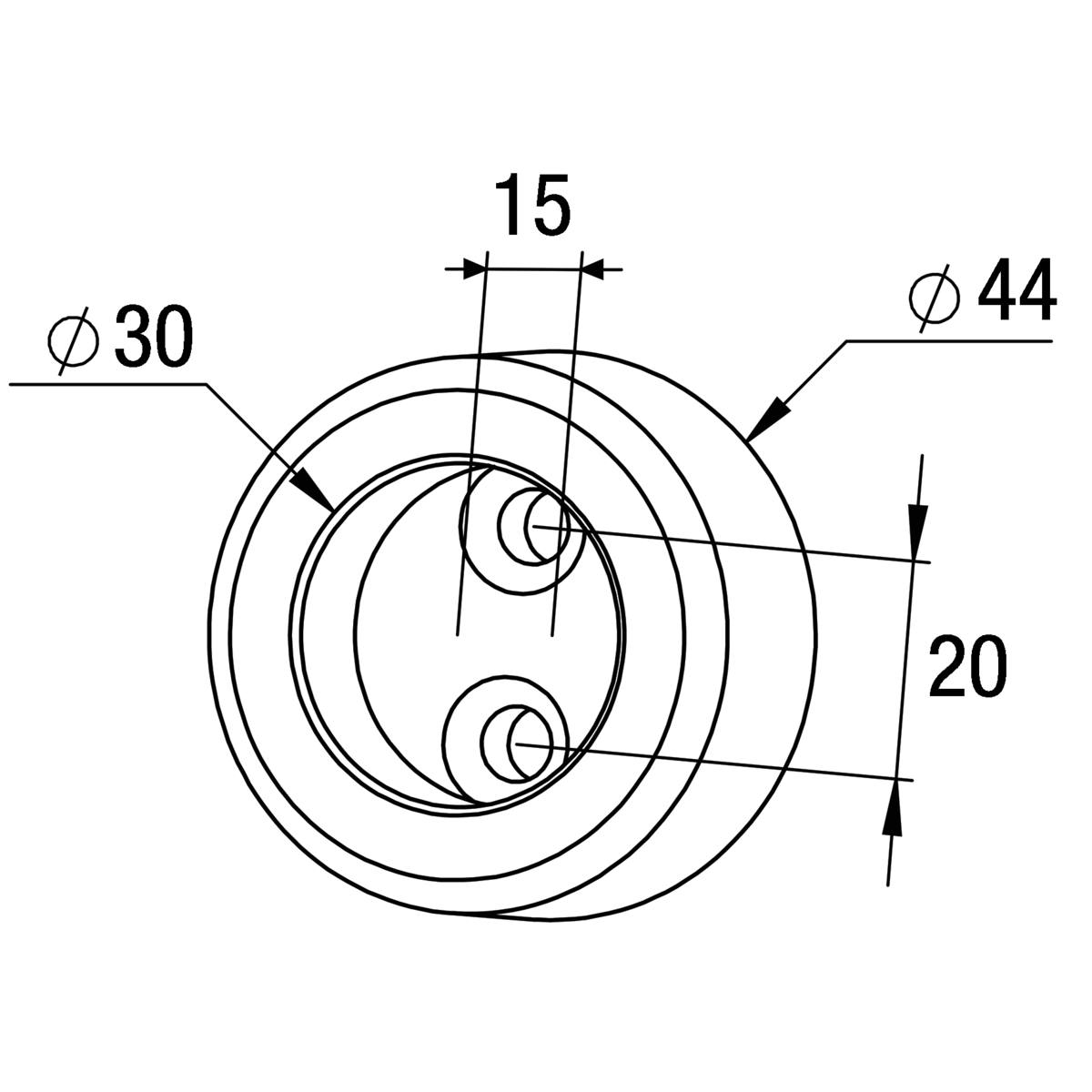 PAIRE NAISSANCES AVEC ENJOLIVEURS POUR TUBE ROND D 30 MM CHROME