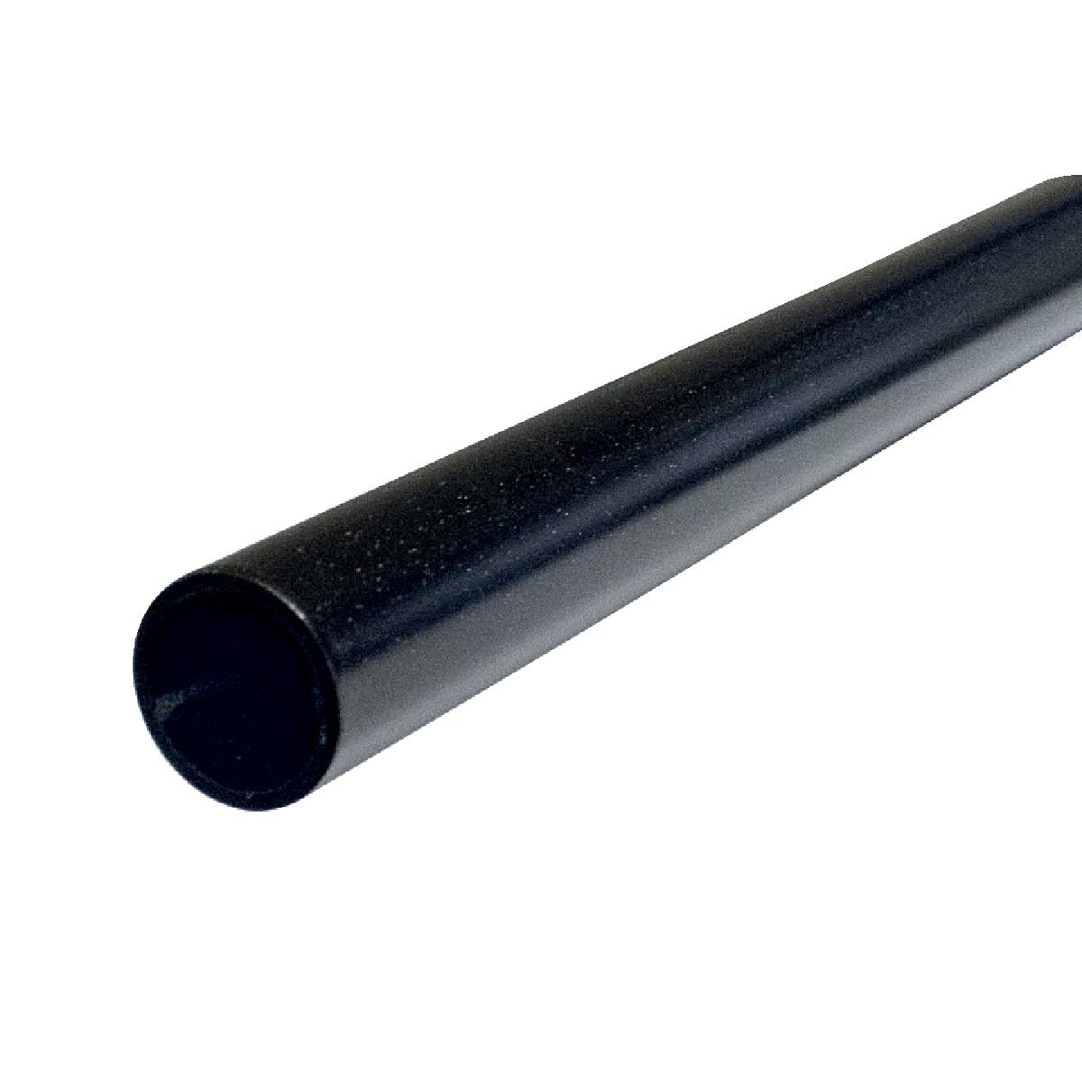 TUBE ROND D16 MM ALU NOIR MAT (RAL 9005) LG. 3ML