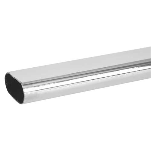 TUBE DE PENDERIE OVALE CHROMÉ