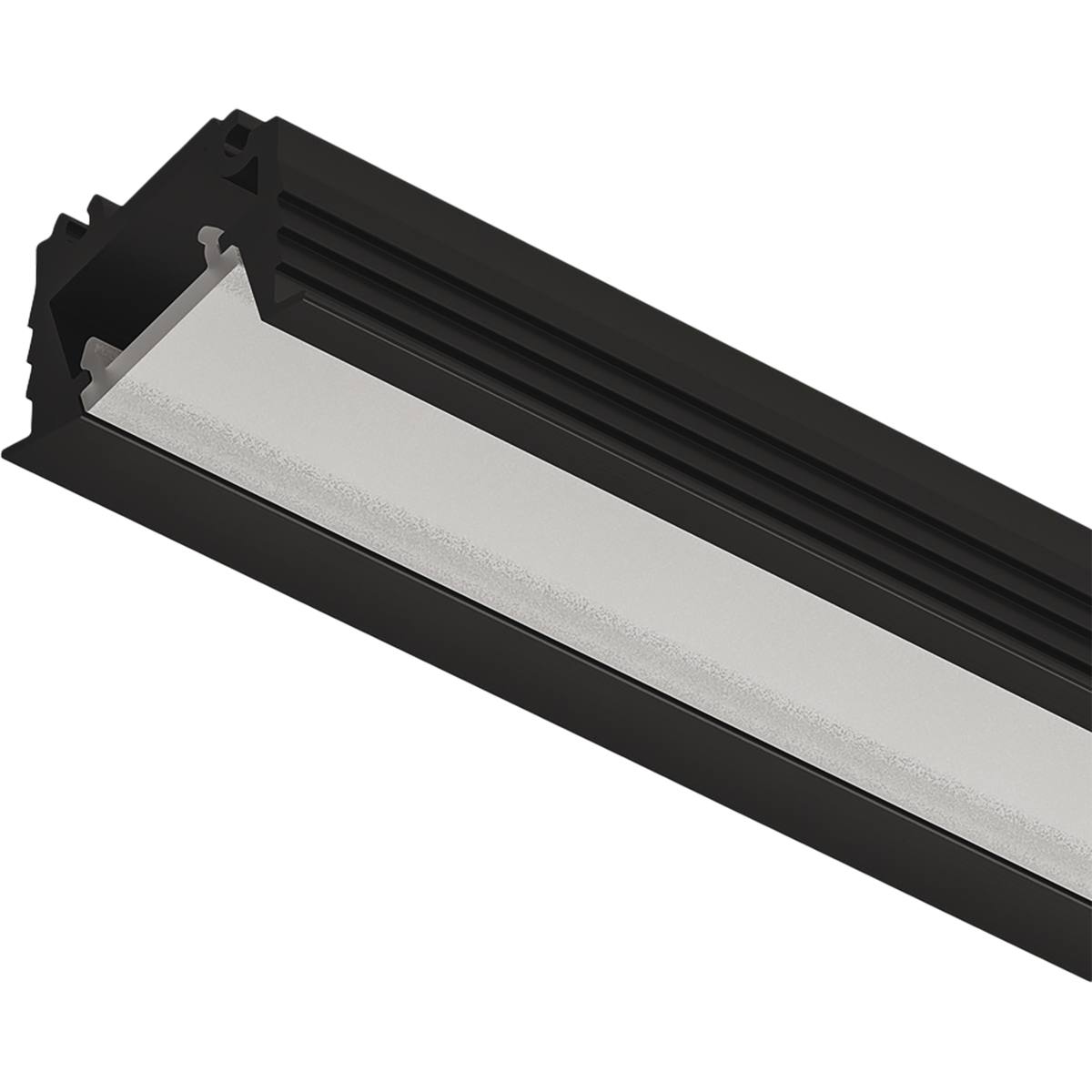PROFIL LOOX5 1106 ENCASTRÉ NOIR AVEC REPARTITION ASYMETRIQUE DE LA LUMIERE  / POUR RUBAN LED 8/10MM