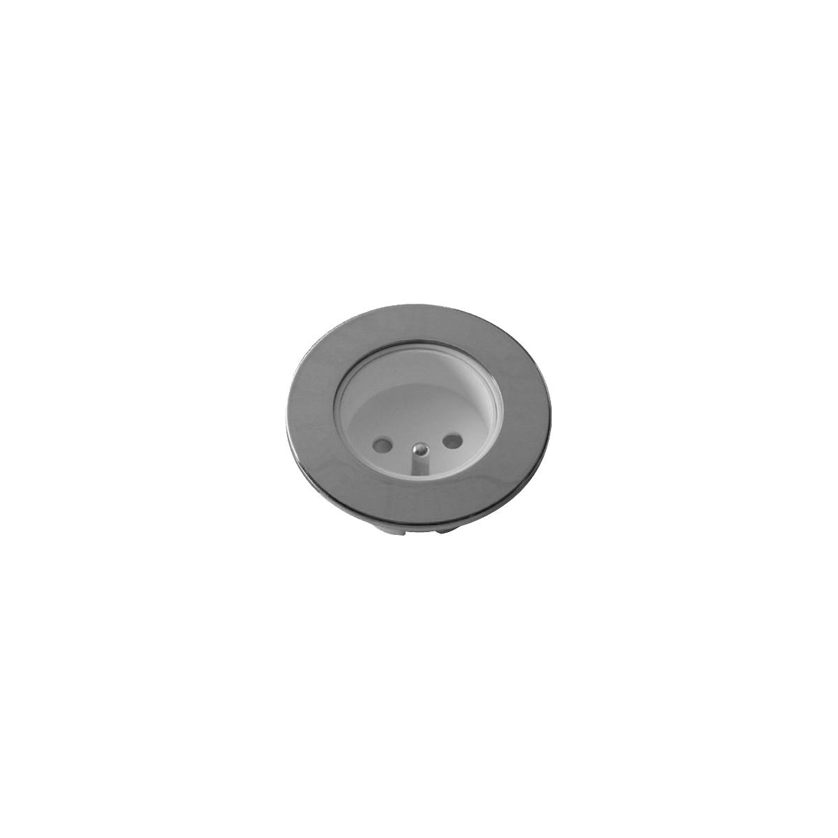 PRISE RONDE CHROMÉE POUR MEUBLE
