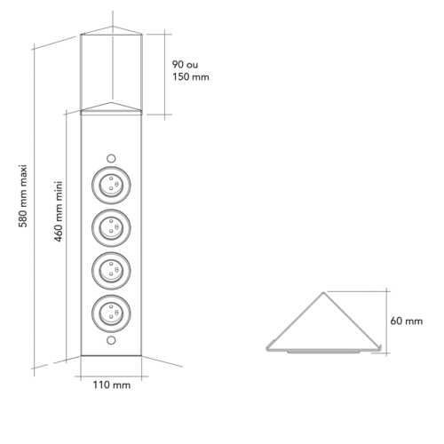 BLOC 4 PRISES D'ANGLE