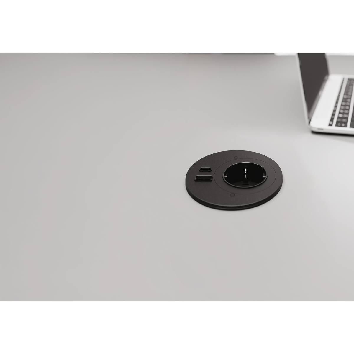 BLOC 1 PRISE + 2 USB A&C, A ENCASTRER COLORIS NOIR