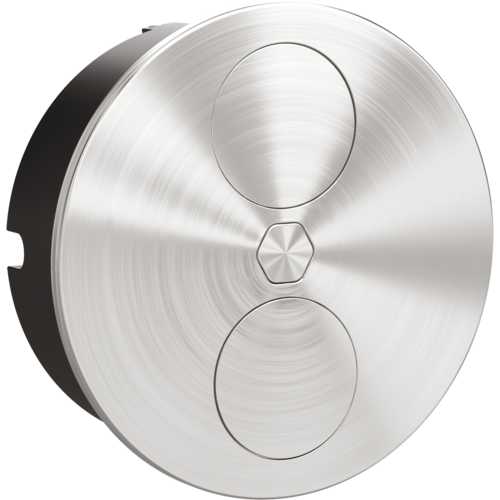 BLOC 2 PRISES ENCASTRABLES E-DUPLEX 220/240V FINITION INOX OUVERTURE MOTORISÉE
