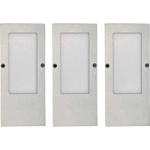 KIT 3 SPOTS PULSAR FINITION ARGENT EN APPLIQUE  4500°K