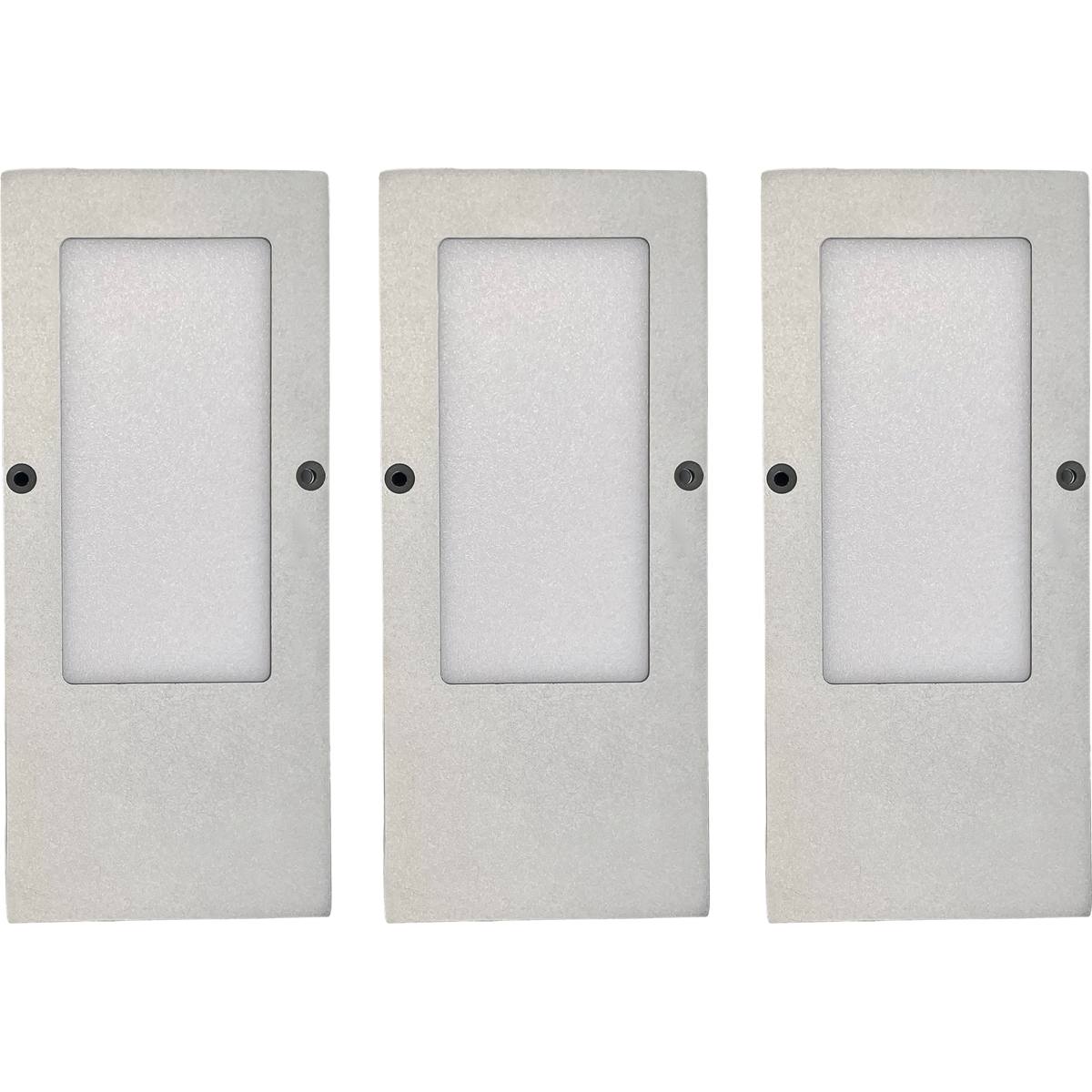 KIT 3 SPOTS PULSAR FINITION ARGENT EN APPLIQUE  4500°K