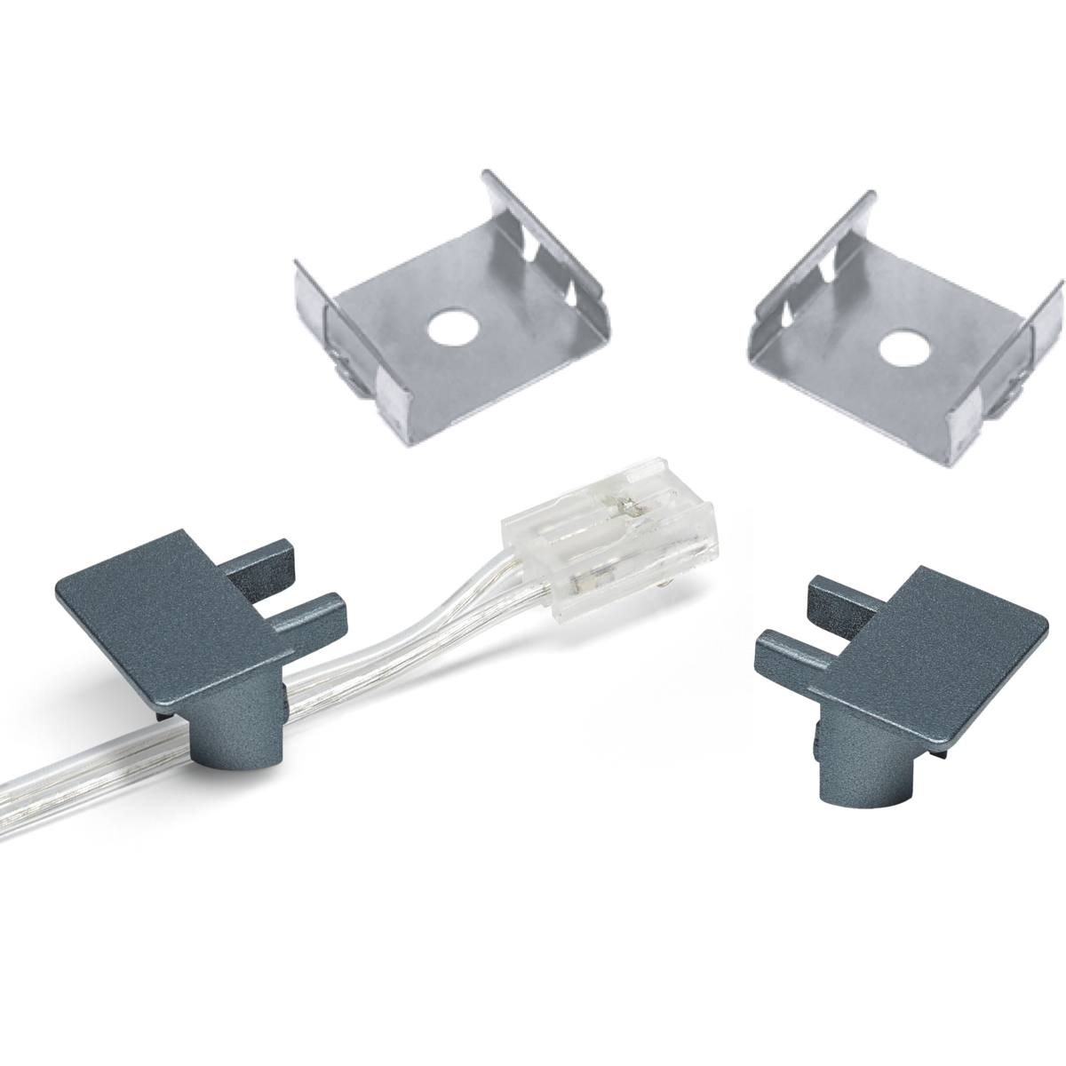 KIT CÂBLE DE CONNEXION AVEC 2 EMBOUTS ET 2 CLIPS POUR PROFIL L200SC