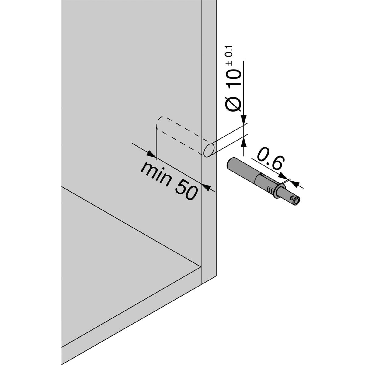 TIP-ON COURT A/AIMANT GRIS 