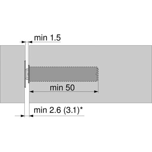 TIP-ON COURT A/AIMANT GRIS 