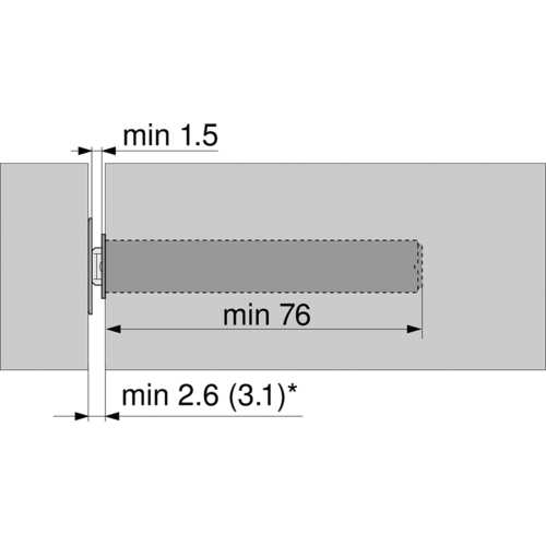TIP-ON LONG GRIS AVEC AIMANT